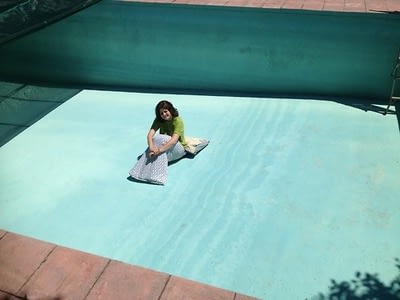 cleaning the pool 4