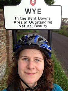 Laura cycling in England