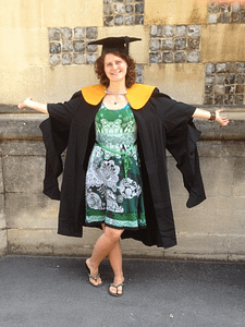Laura in her graduation gown